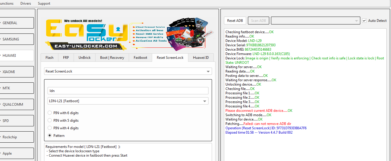 screen lock Huawei Honor 7C LND-L29 bloq logo - GSM-Forum