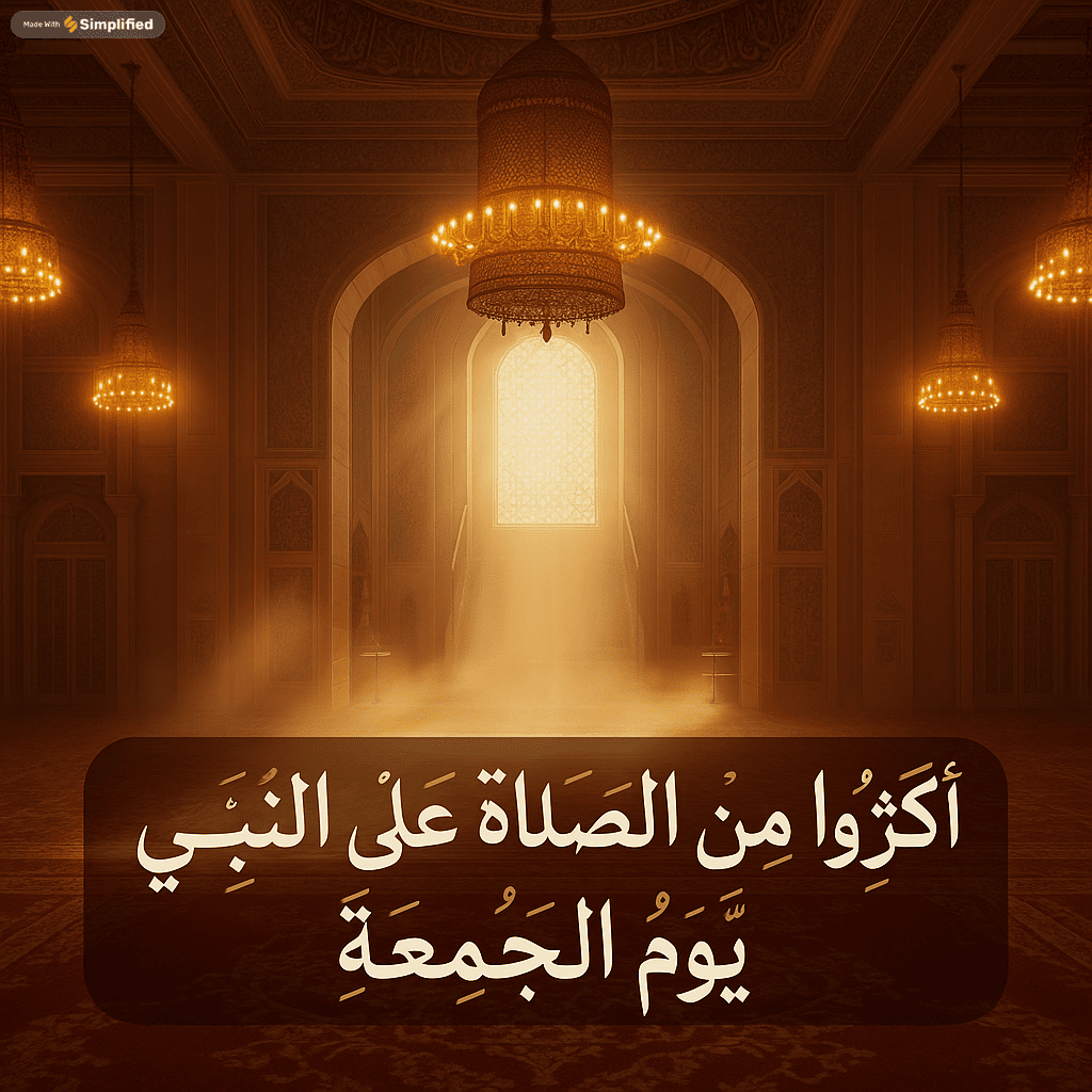 أكثروا من الصلاة على النبي يوم الجمعة