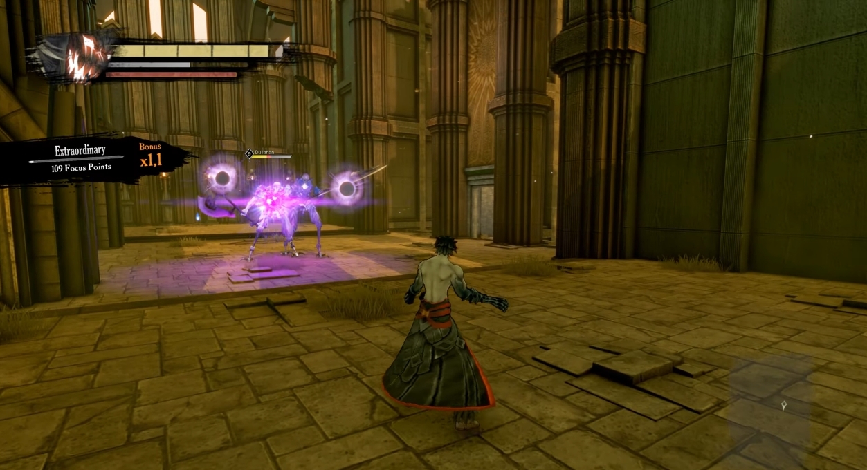 Dynamic battle moment showing spell abilities in action